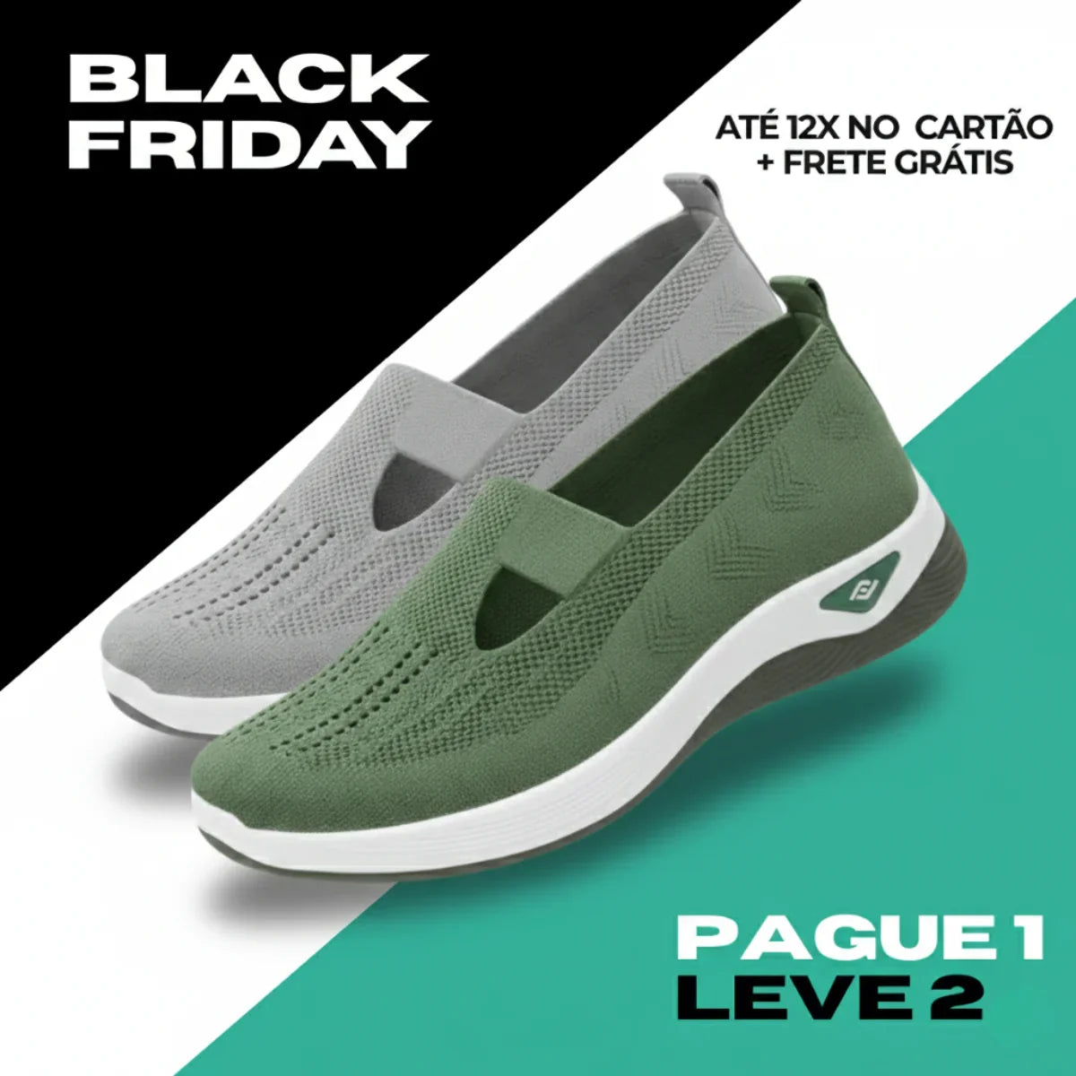 Pague 1 Leve 2: Tênis Ortopédico Ultra Comfort Calce Fácil + Palmilha Ortopédica Grátis