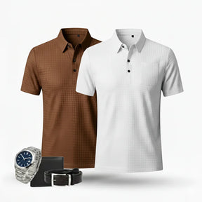 [Leve 5 Pague 2] Camisa Masculina Luxury em Seda Gelo e Poliéster (Estilo Indomável)