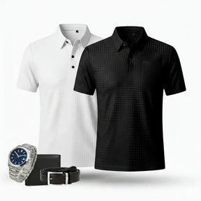 [Leve 5 Pague 2] Camisa Masculina Luxury em Seda Gelo e Poliéster (Estilo Indomável)