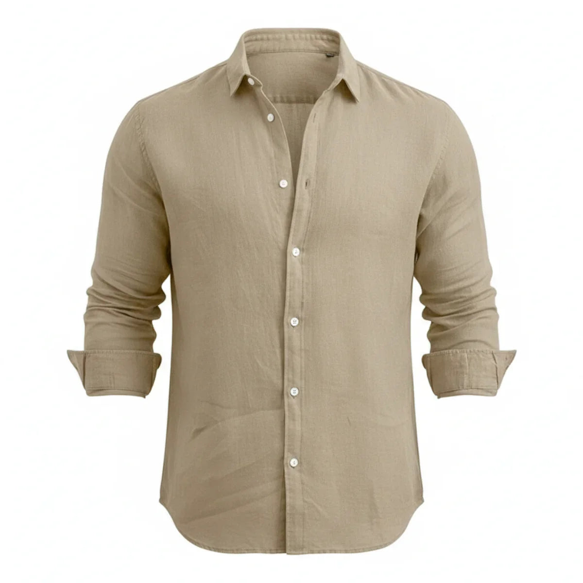 [Leve 5 Pague 2] Camisa Masculina de Linho Fusion + Relógio, Carteira e Cinto de BRINDE (Confoto e Estilo)